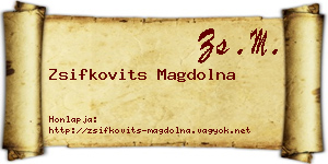 Zsifkovits Magdolna névjegykártya
