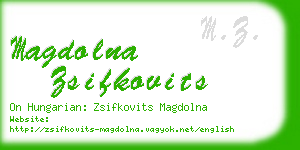 magdolna zsifkovits business card